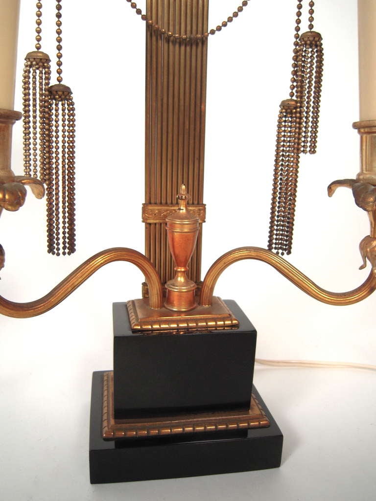 Wood Pair of Hollywood Regency Art Deco Period Candelabra Lamps
