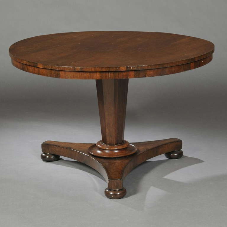 English Regency Rosewood Round Table circa 1820-30 3