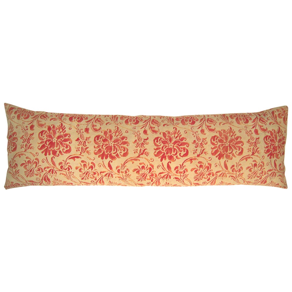 Antique Original Fortuny Fabric Pillow