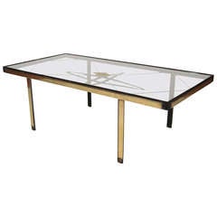 Stylish Mid-century Modern Cocktail Table with Compass
