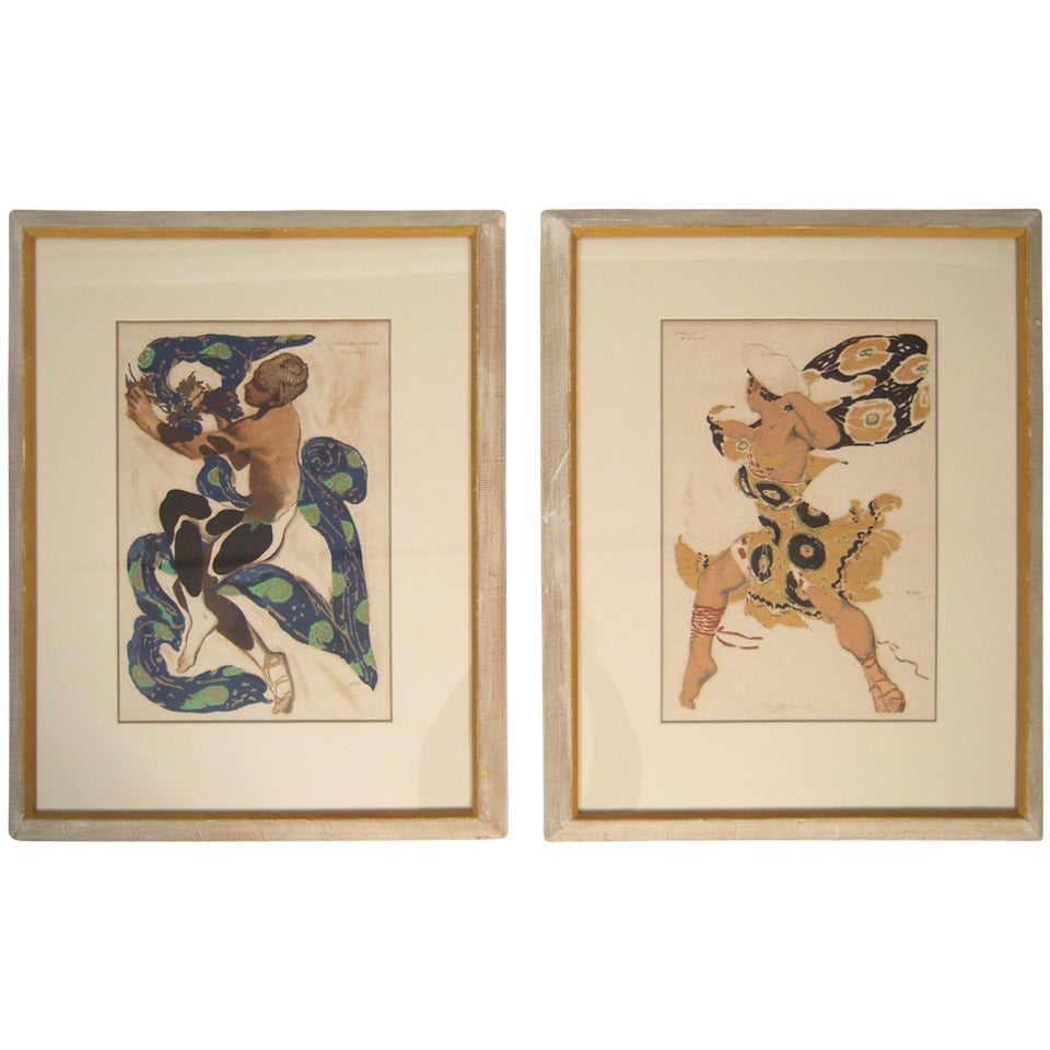 Leon Bakst Ballets Russes Costume Design Prints circa 1911