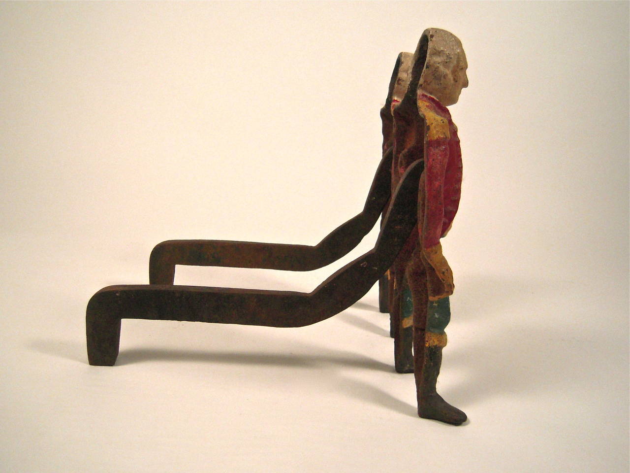 Colonial Revival George Washington Figural Andirons