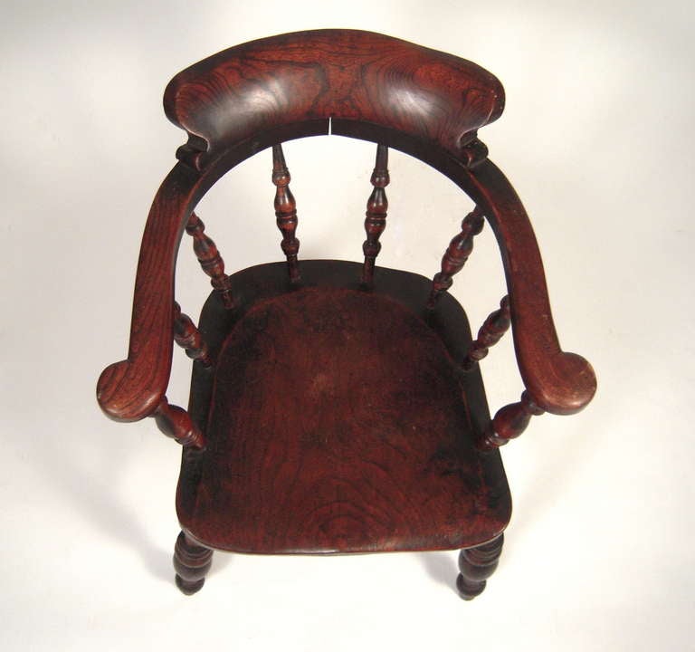 19th Century English Country Captain's Windsor Chair