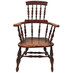 Antique English Elm Tavern Chair