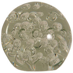 Large Glass Bubble Paperweight or Doorstop