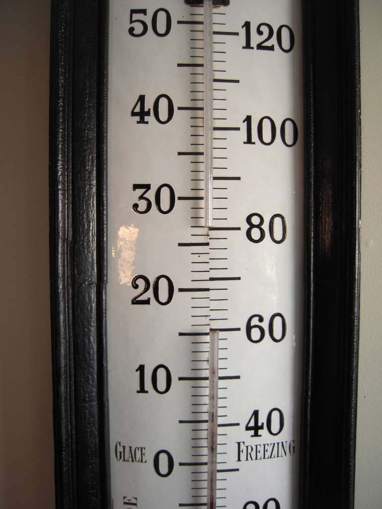 A Large French Optician's Trade Sign Thermometer, 49