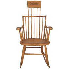 19th Century American Painted Windsor Rocking Chair