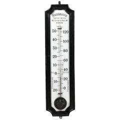 A Large French Optician's Trade Sign Thermometer, 49" Tall