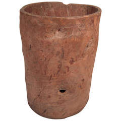 Early Tree Trunk Grain Storage Barrel