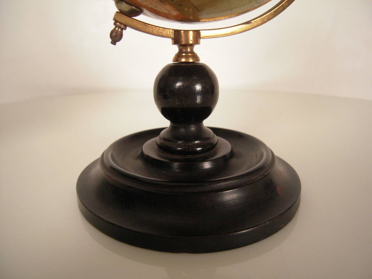 Ebonized Unusual Pair of Small Celestial and Terrestrial Globes