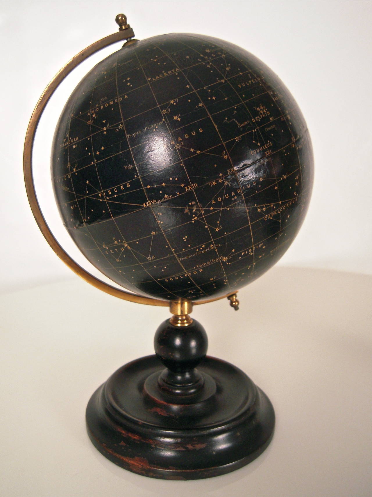 20th Century Unusual Pair of Small Celestial and Terrestrial Globes