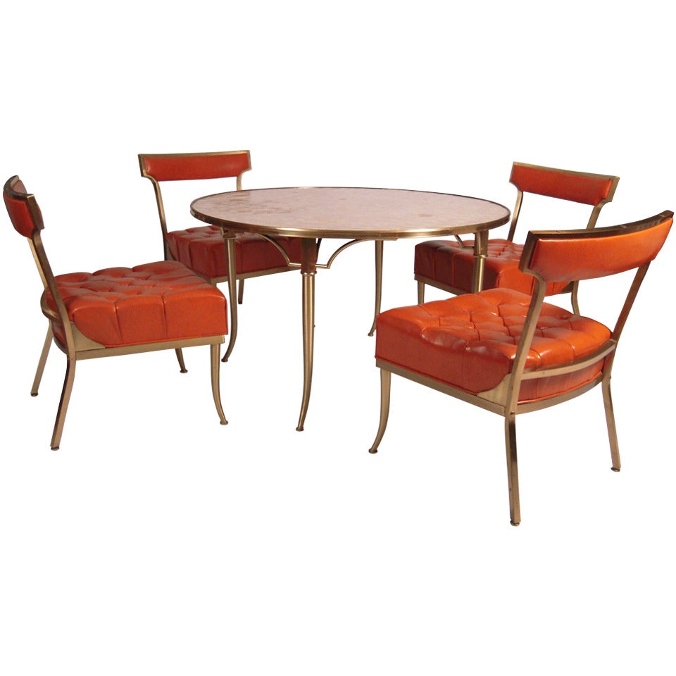 Billy Haines Party Table with  Four Original Chairs