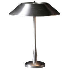 American Spun Aluminum Table Lamp circa 1950s