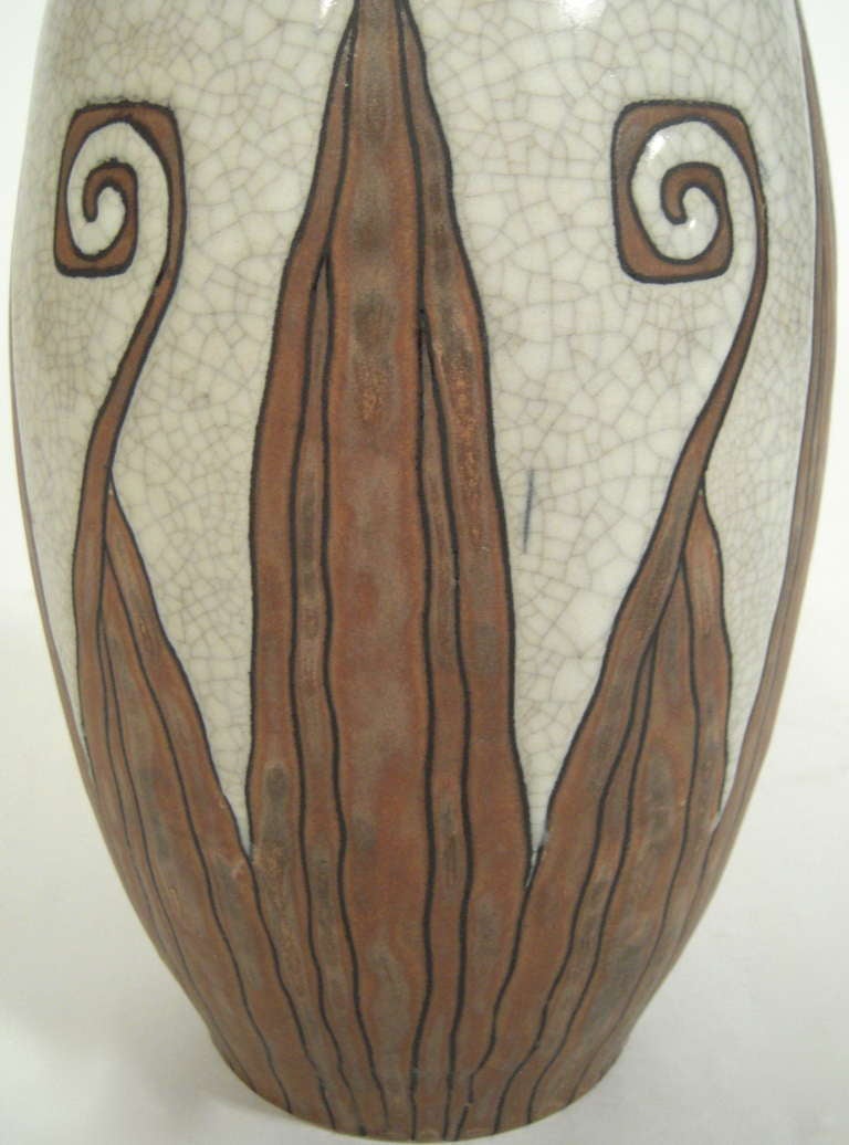 Earthenware Charles Catteau Art Deco Period Pottery Vase