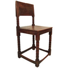 chaise anglaise cromwellienne du 17ème siècle
