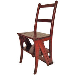 Antique Metamorphic Chair and Ladder