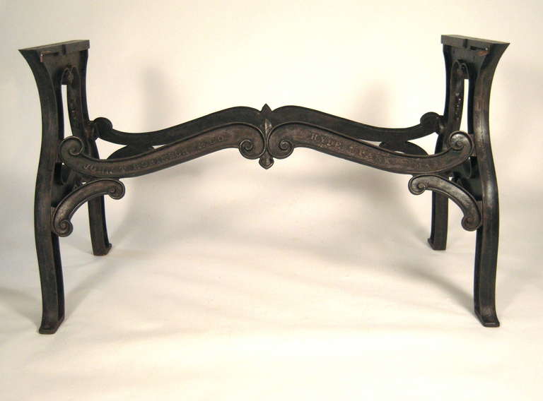 Boston Made Industrial Cast Iron Table, c. 1900 3