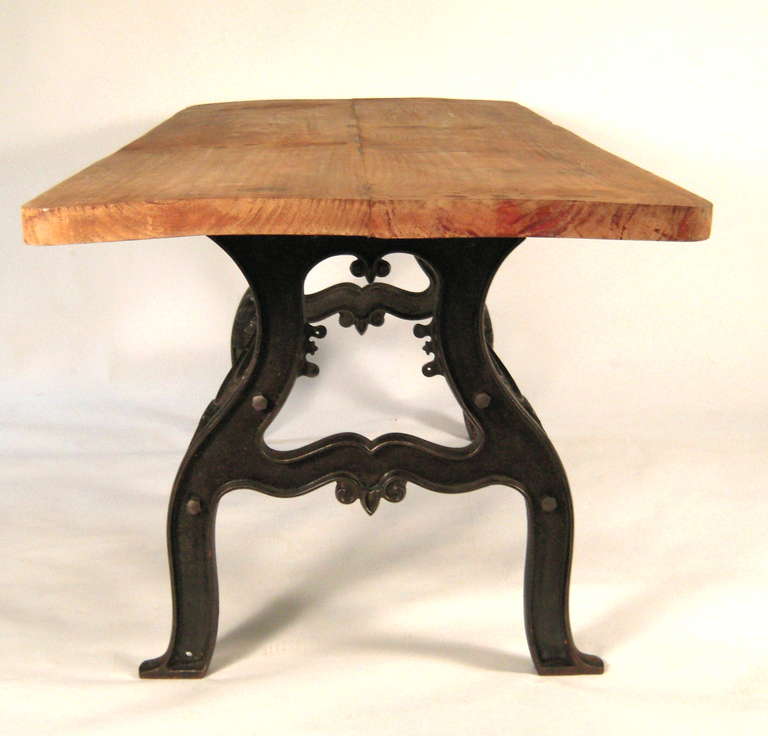 Boston Made Industrial Cast Iron Table, c. 1900 1
