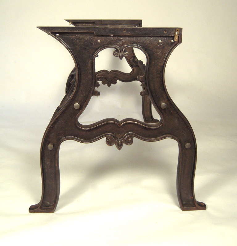 Boston Made Industrial Cast Iron Table, c. 1900 4