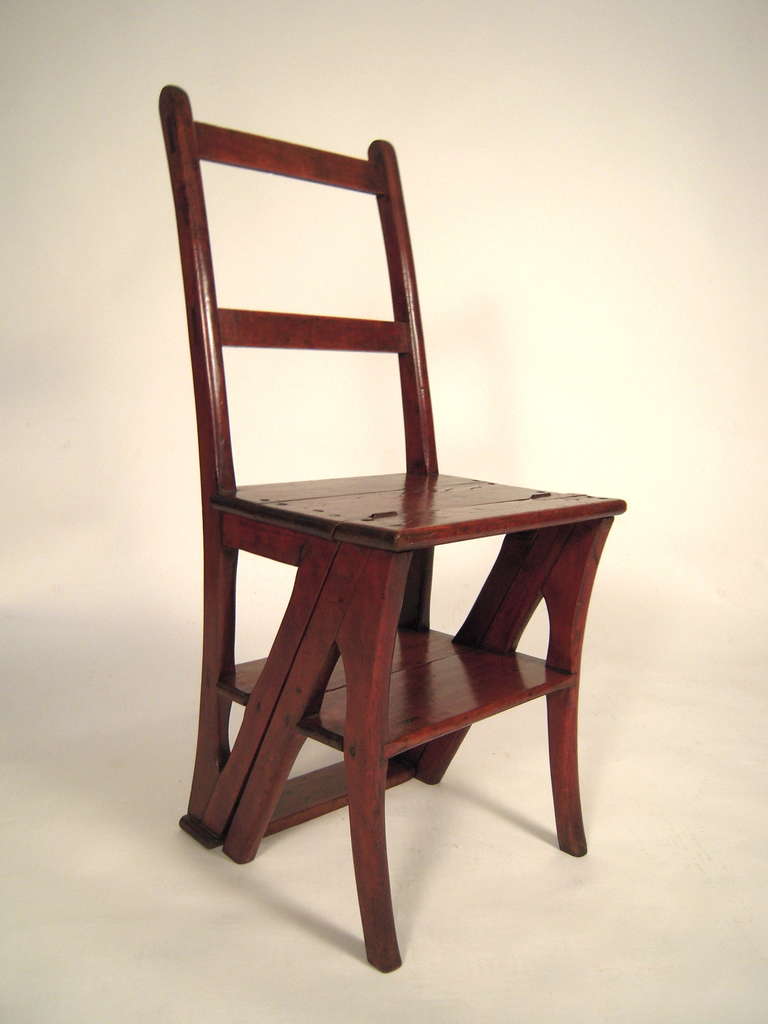 Walnut Metamorphic Chair and Ladder