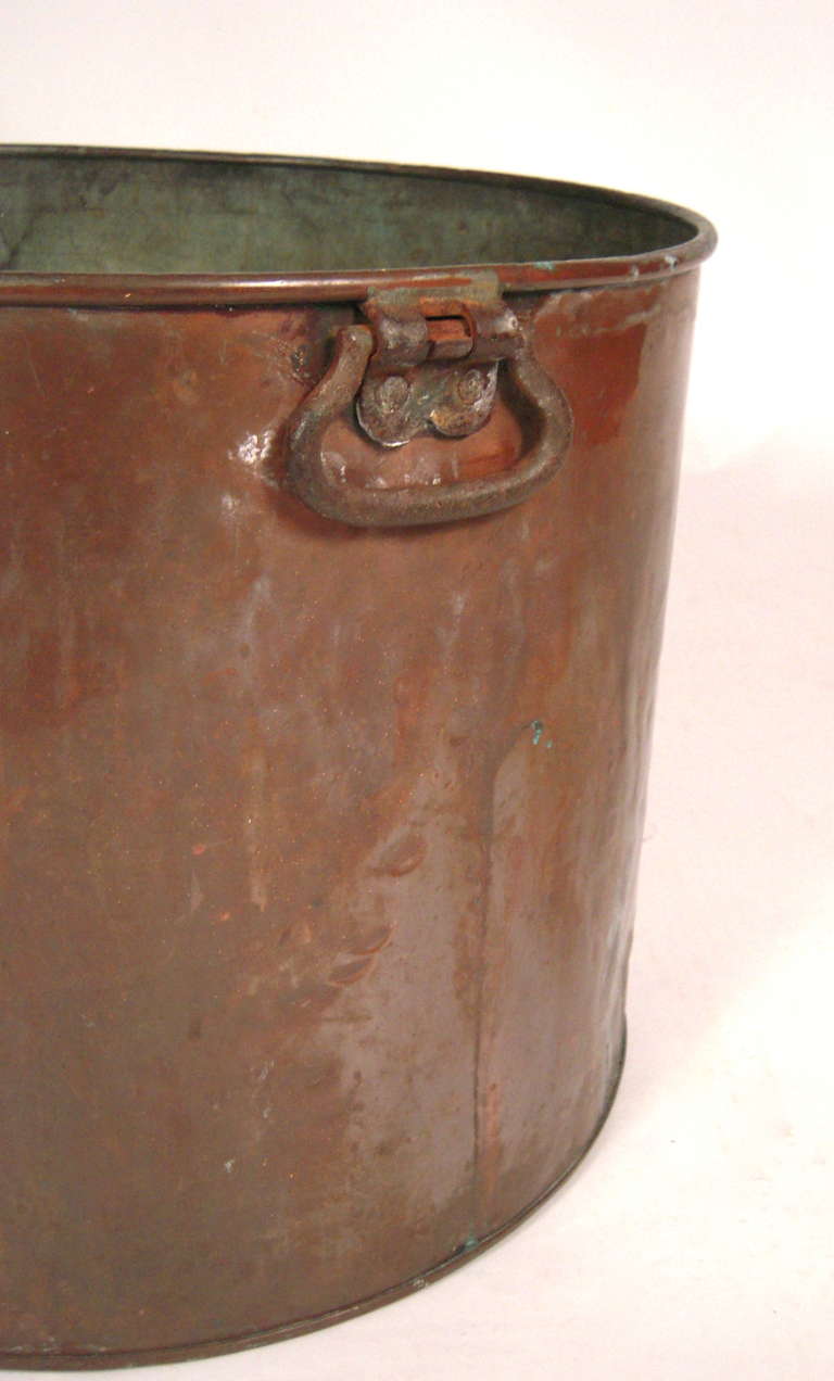 British Copper Bucket for Firewood
