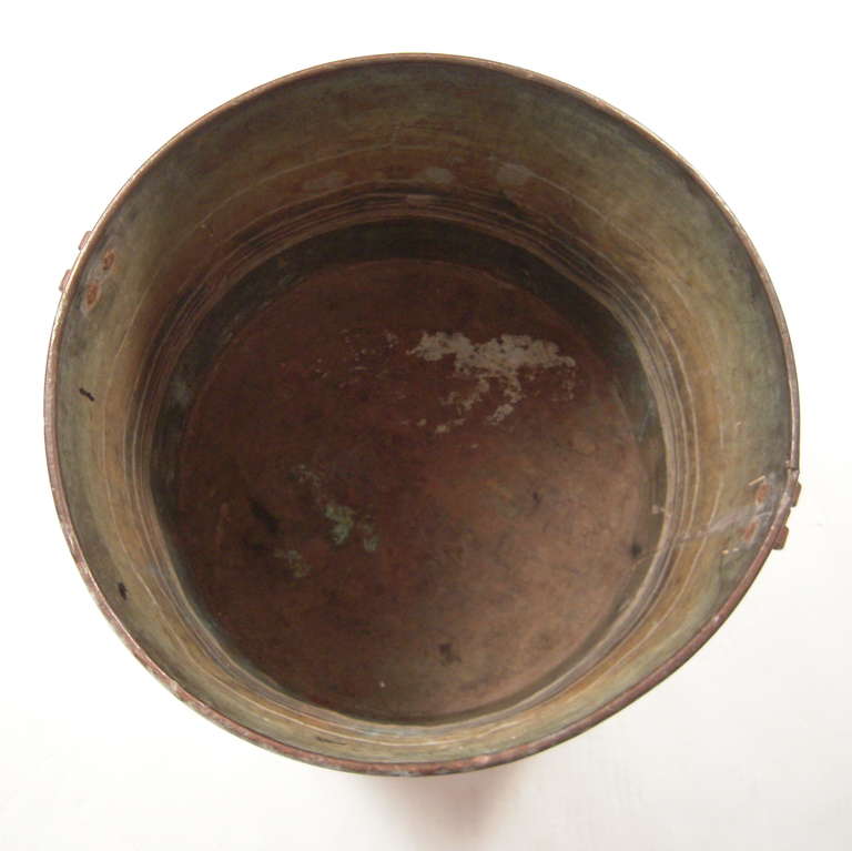 Copper Bucket for Firewood In Good Condition In Essex, MA