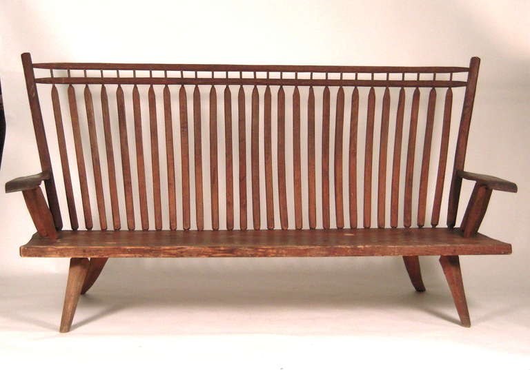 American Unusual, Playfully Proportioned Large Bench