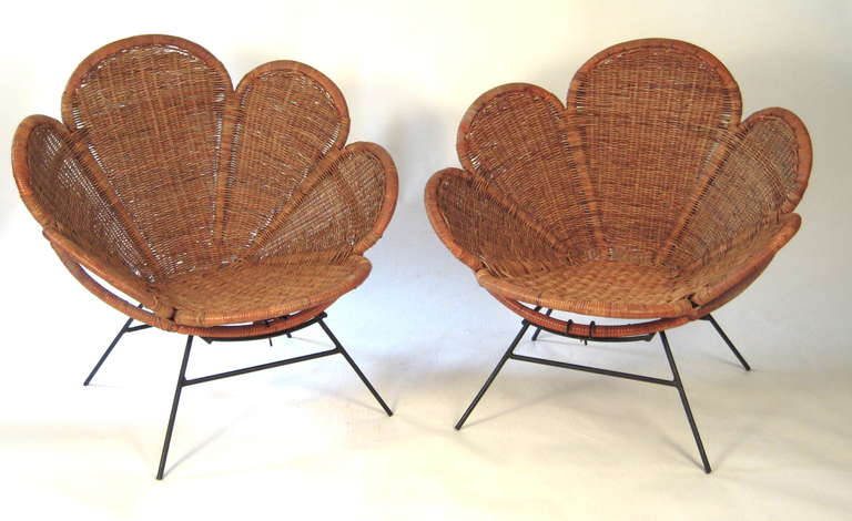 wicker flower chair