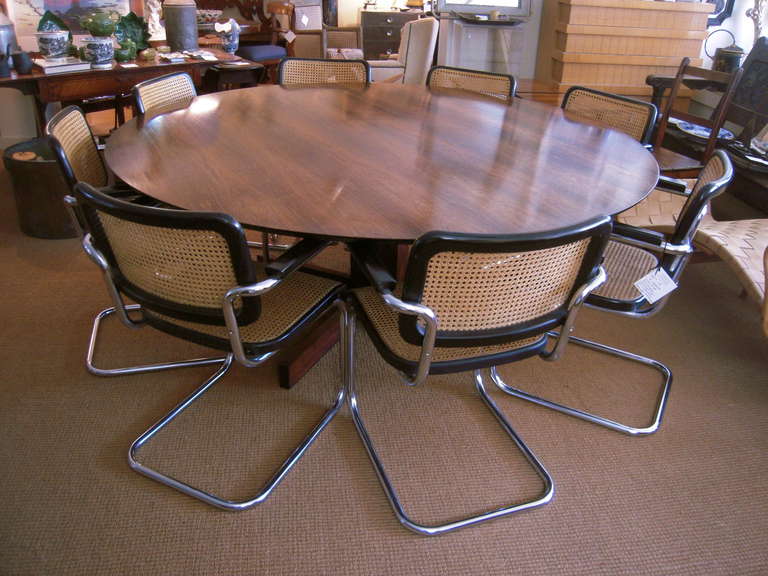 American Round Rosewood Dining Table, circa 1965