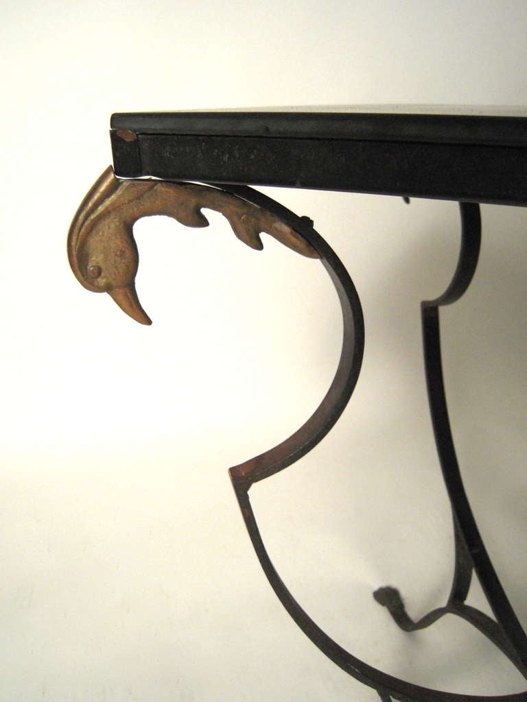 Neoclassical Stone Top Side Table Attributed To Maison Jansen