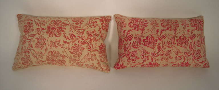 Italian Pair of Antique Fortuny Pillows