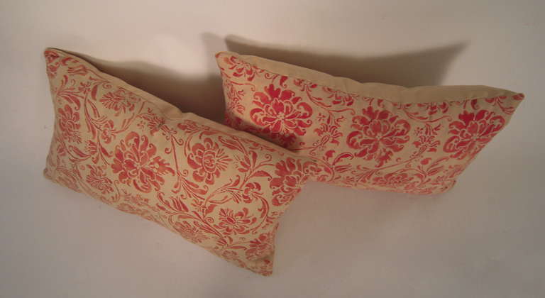 Pair of Antique Fortuny Pillows 1