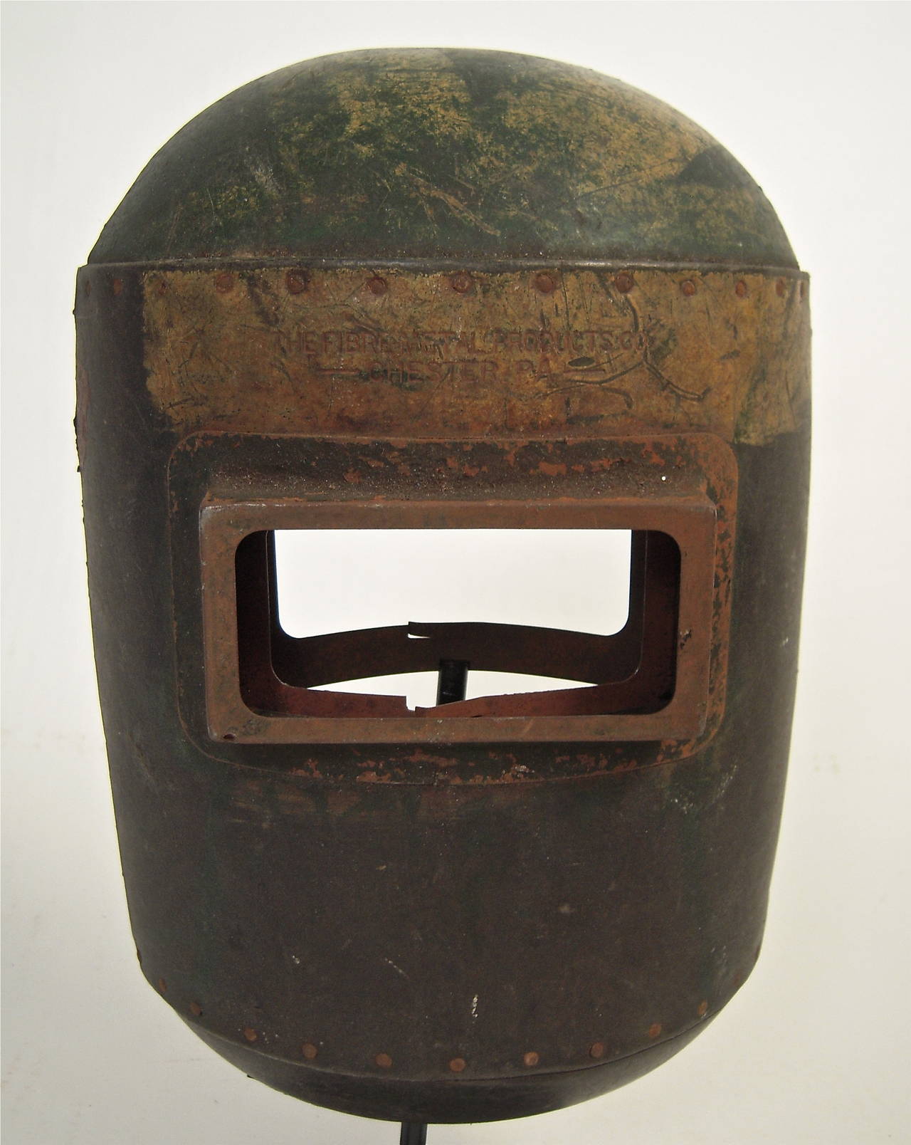 Industrial Welder's Mask on Stand