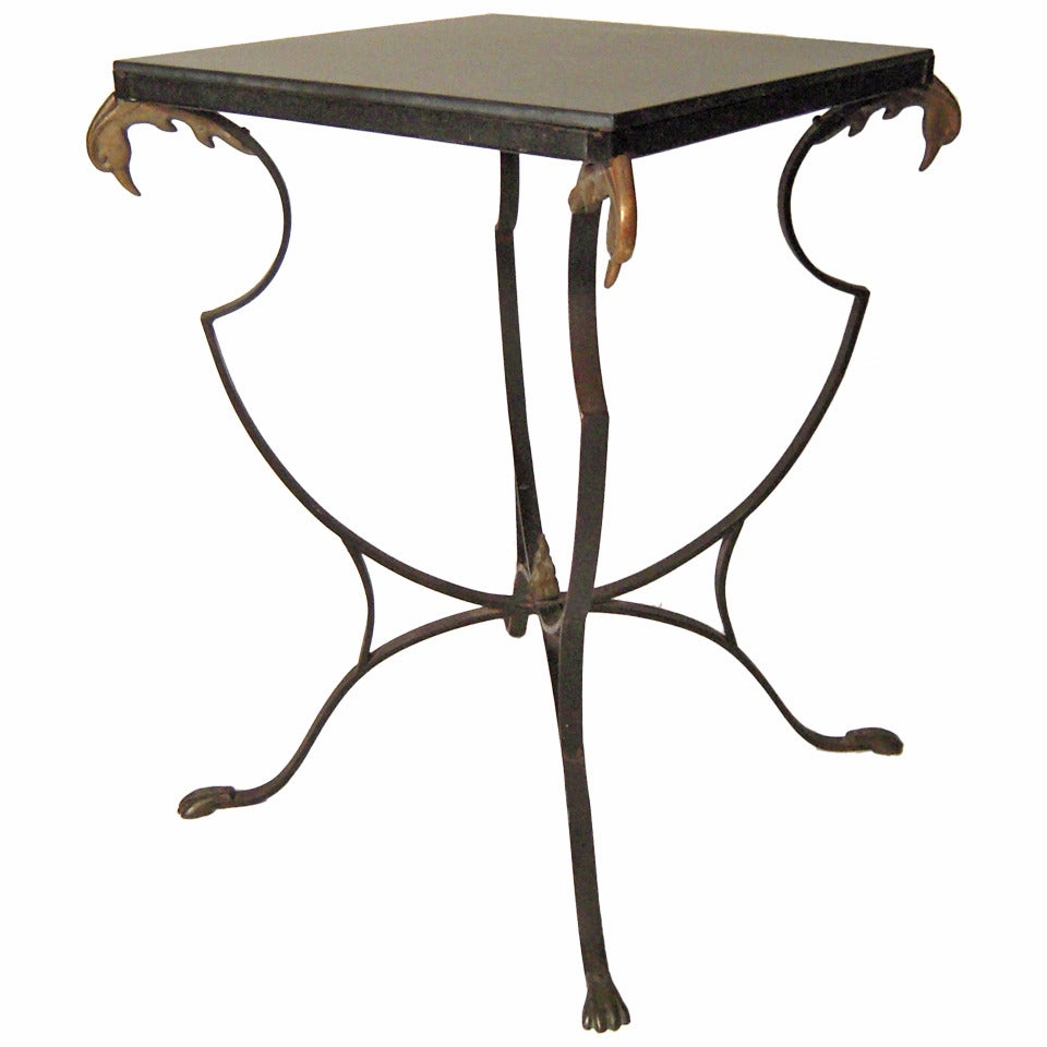 Stone Top Side Table Attributed To Maison Jansen