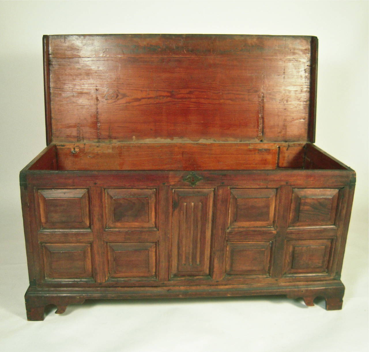 American Colonial Architectural American Southern Carved Blanket Chest, circa 1780