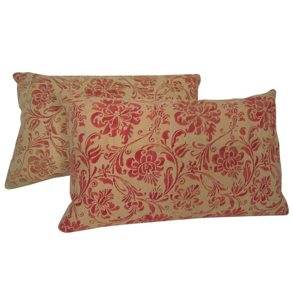 Pair of Antique Fortuny Pillows