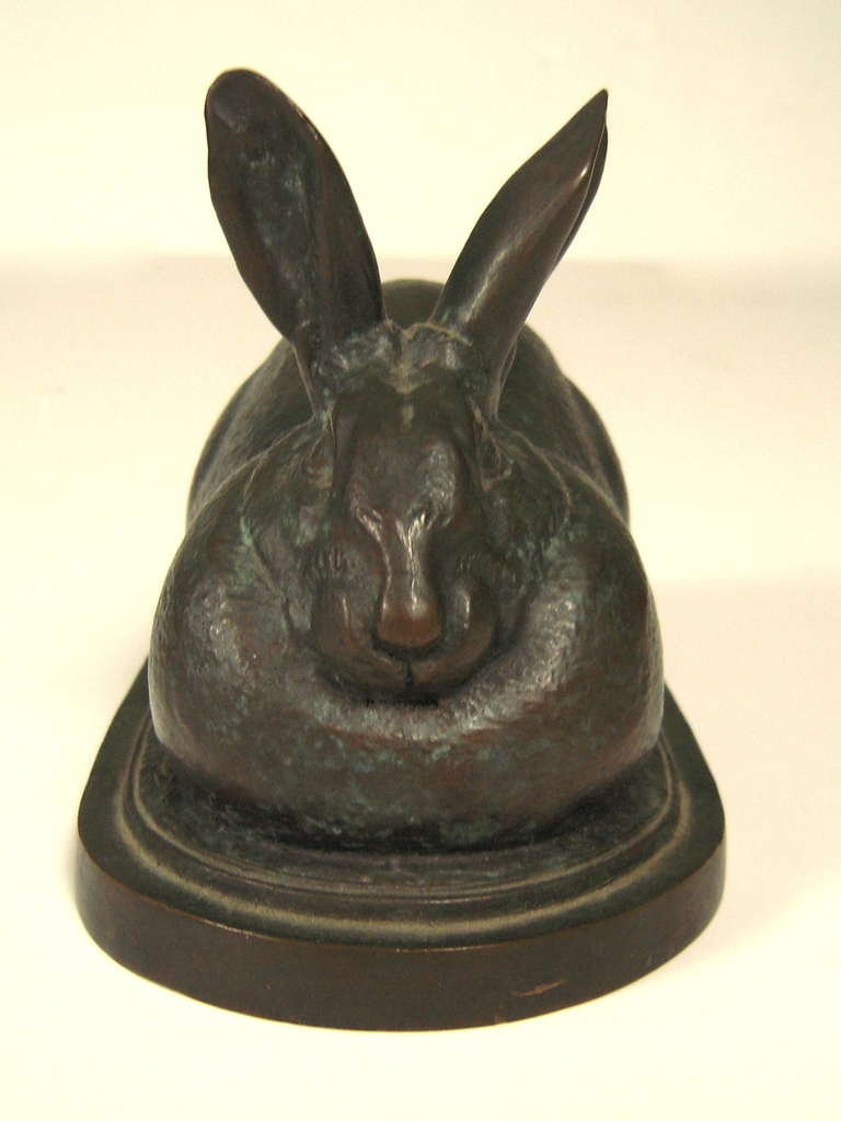 American Bronze Crouching Rabbit by Katharine Ward Lane Weems