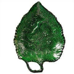 A Fine Green Glazed Staffordshire Leaf-Form Dish circa 1770
