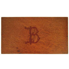 Antique Boston Red Sox Style Inlaid "B" Box