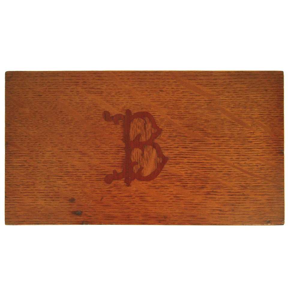 Boston Red Sox Style Inlaid "B" Box