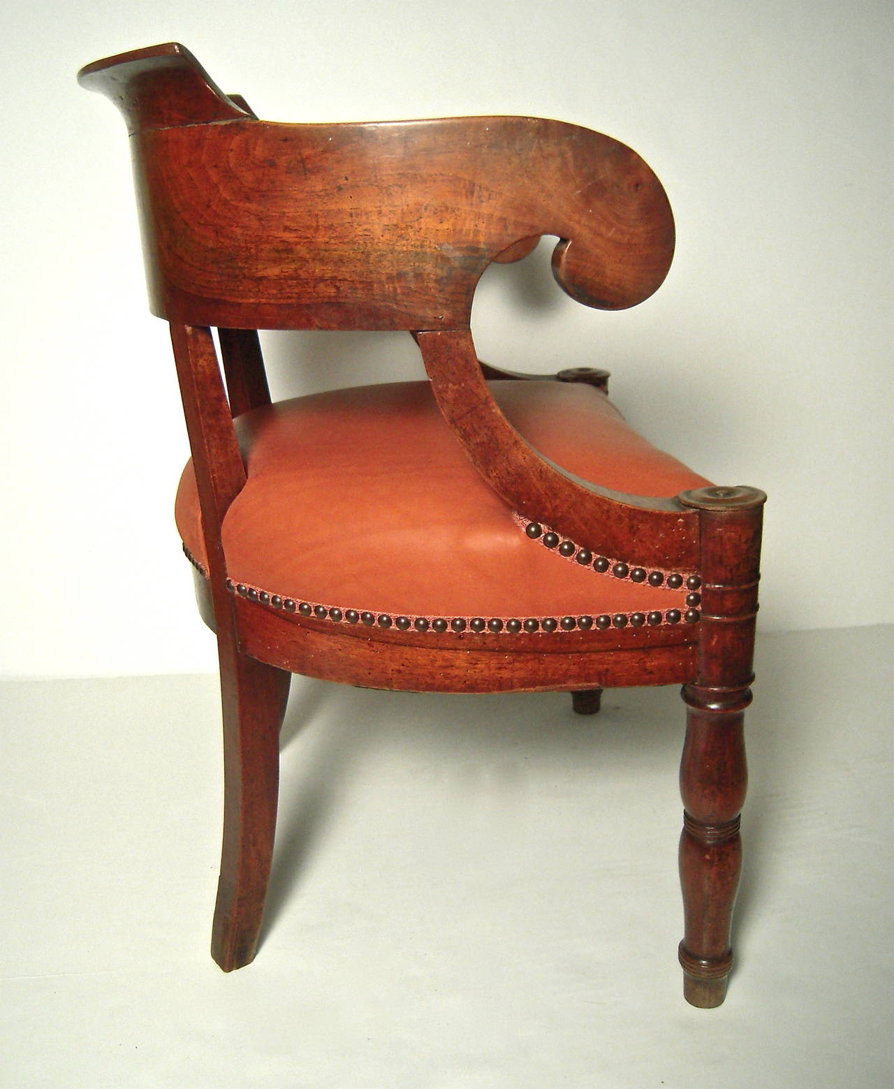 Carved French Empire Arm Chair or Desk Chair