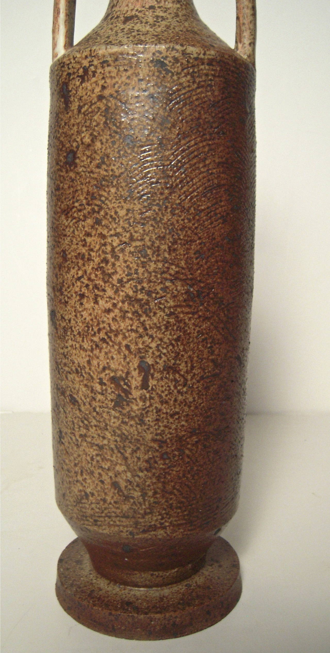 Stoneware Tall Art Pottery Neoclassical Amphora