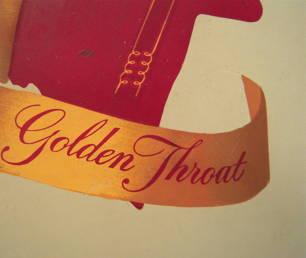American 1940s RCA Victor Golden Throat Radio Advertising Sign