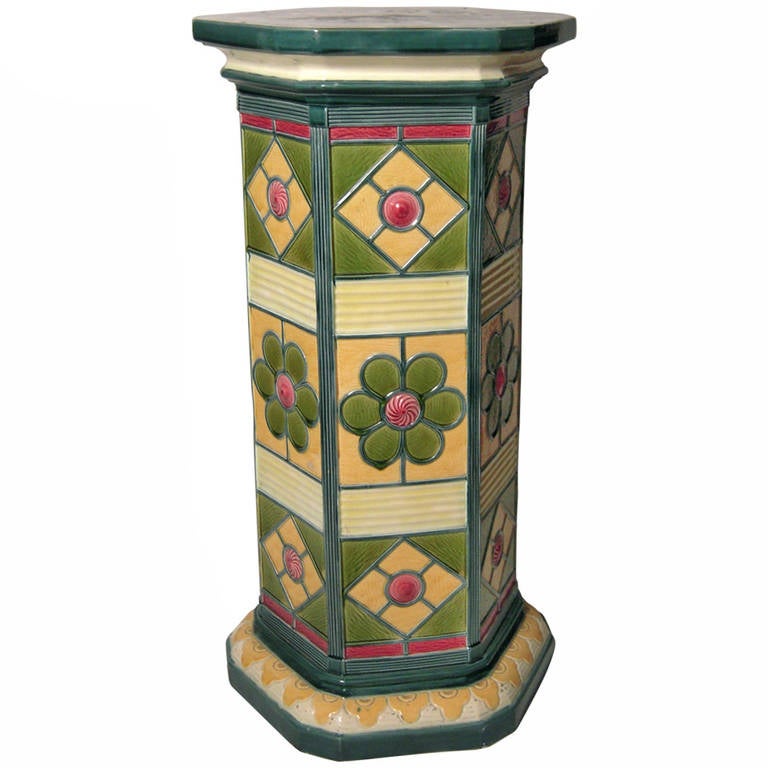 Wedgwood Majolica Pedestal Plant Stand at 1stDibs column pedestal