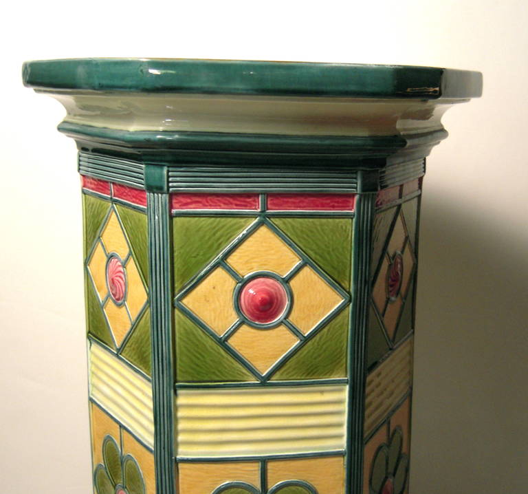 majolica plant stand