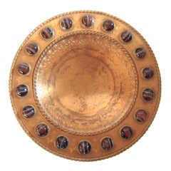 Scottish Gilt Bronze and Banded Agate Tazza