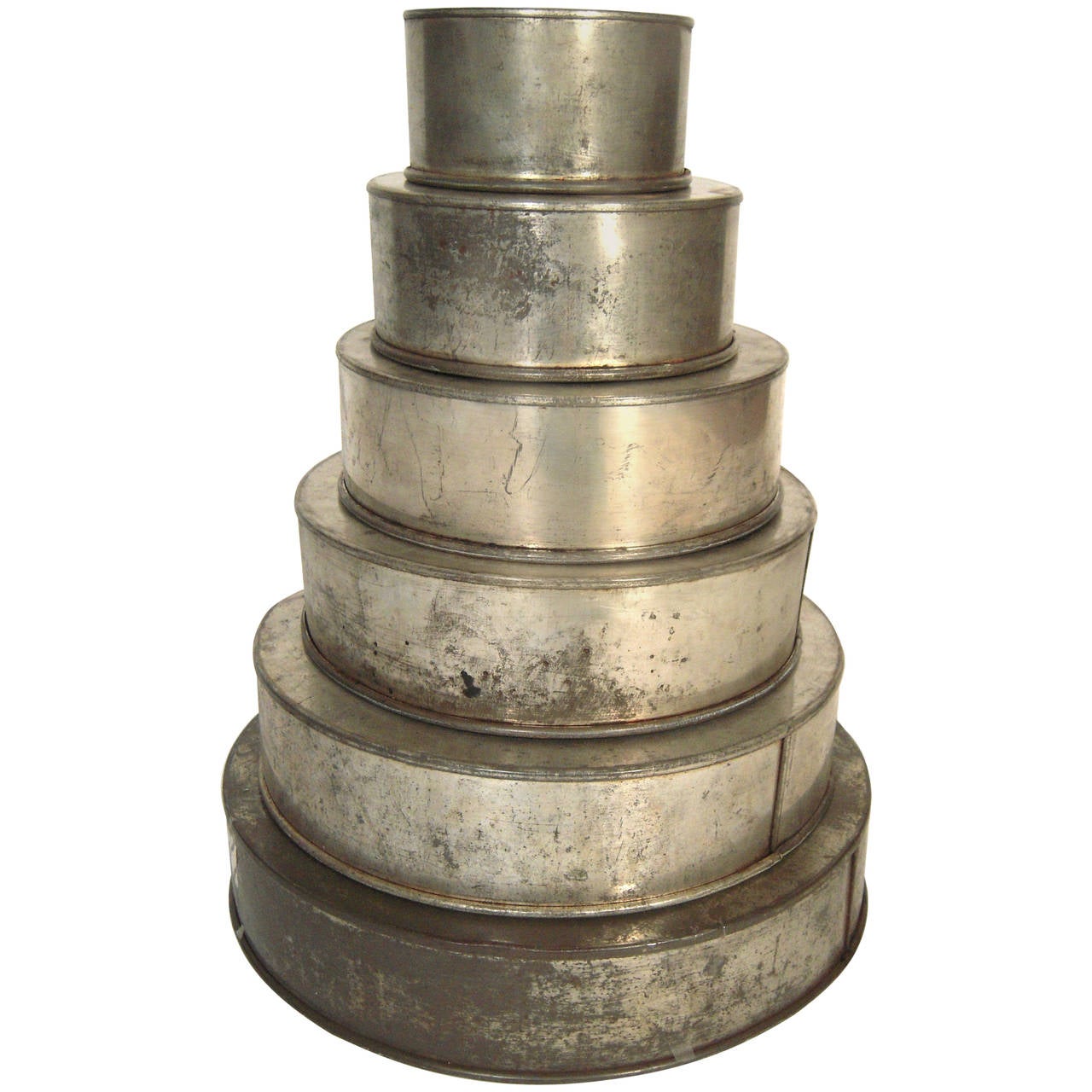 Sculptural Stack of Old Wedding Cake Tins at 1stDibs