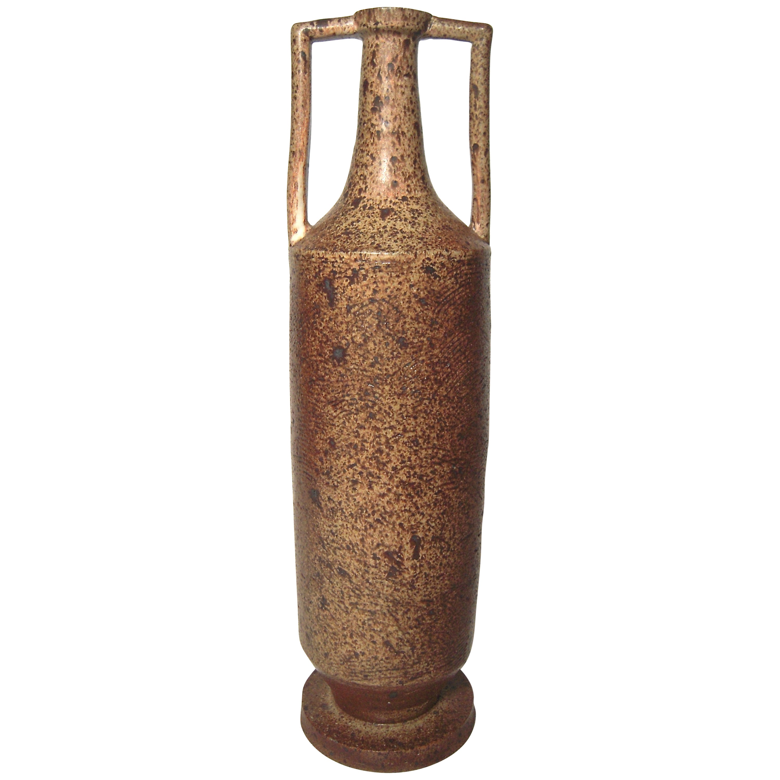 Tall Art Pottery Neoclassical Amphora