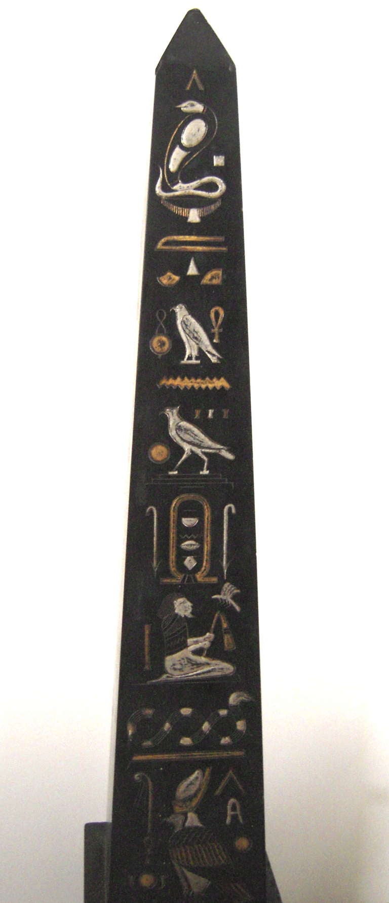 Pair of 19th Century Egyptian Revival Slate Obelisks