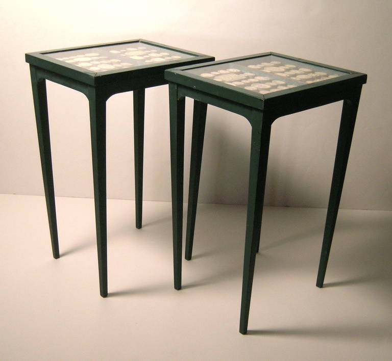 Mid-20th Century Pair of Grand Tour Intaglio Collection Occasional Tables